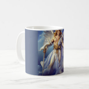 Mug Angel En Bleu Portant Une Épée