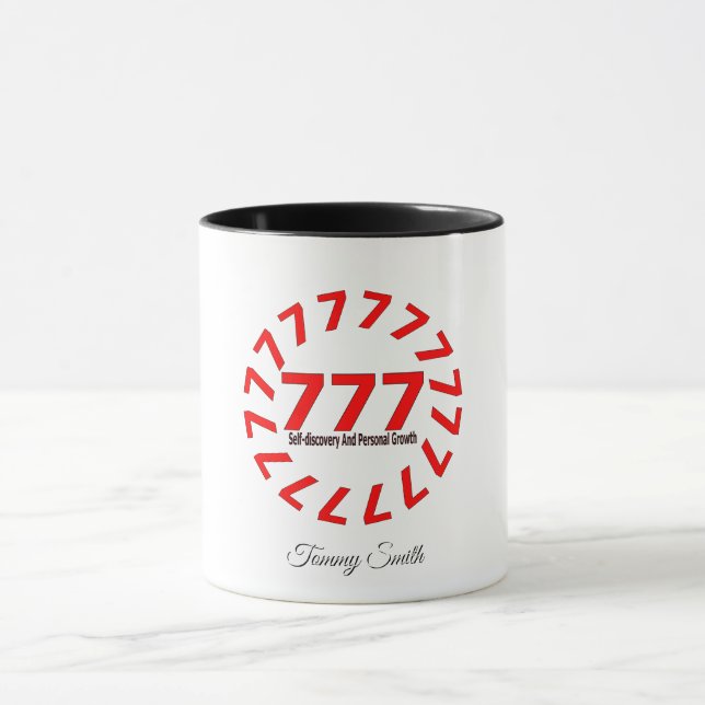 Mug Angel Numéro 777 - Réveil spirituel et de la chanc (Centre)
