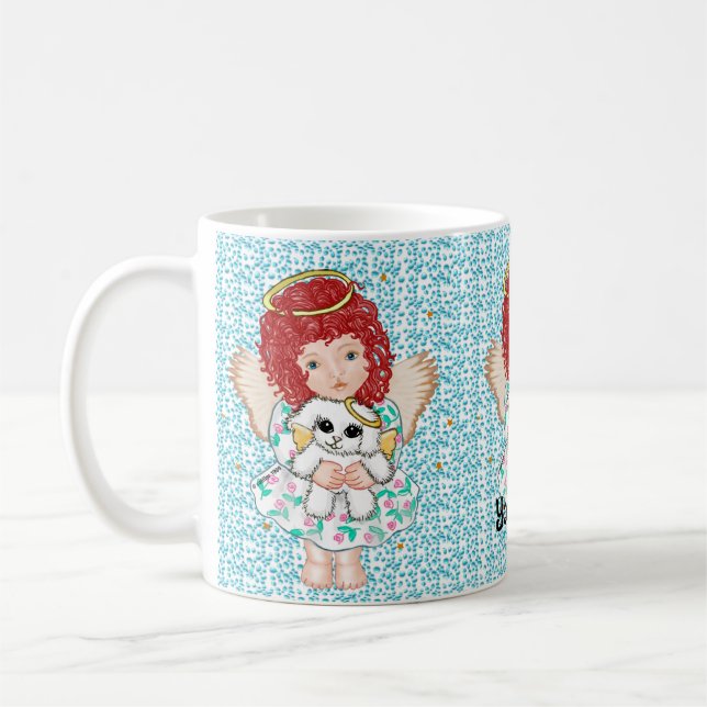 Mug Angel tenant chien (Gauche)