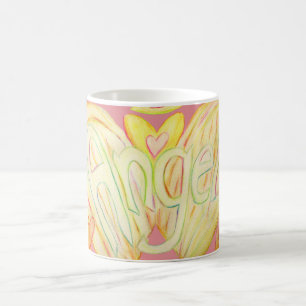 Mug Angel Wings Word Art Cups de café personnalisés