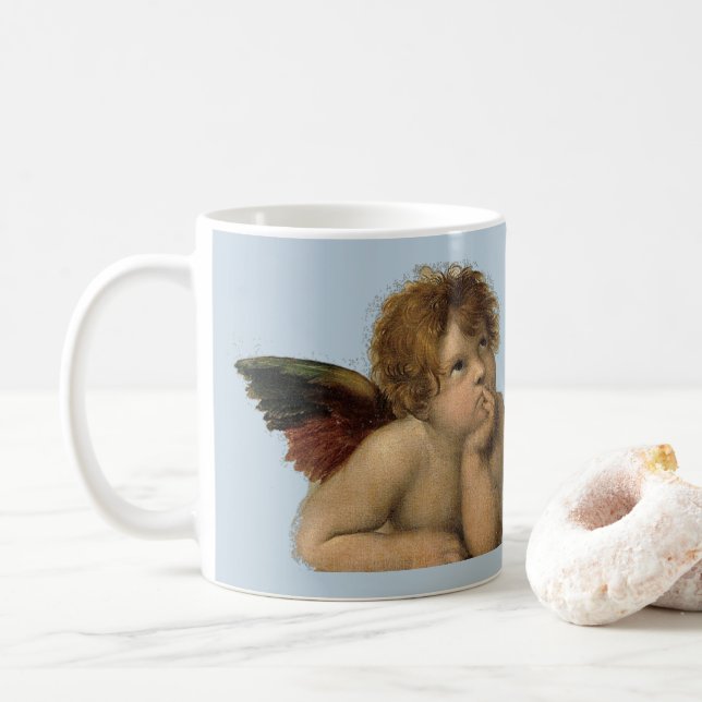 Mug Angels anges - Madonna Sixtina - Raphael - Raffael (Avec donut)