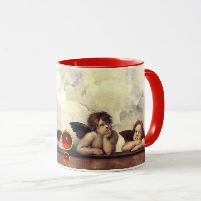 Mug ANGES / Cherubs ailés, Nuages Raffaello Sanzio (Devant droit)