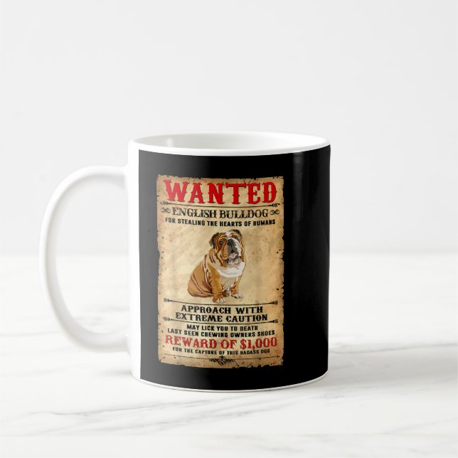 Mug Anglais Bulldog Funny chien amant Cadeaux t (Gauche)