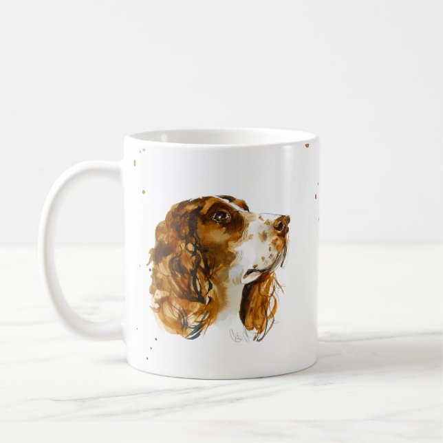 Mug Anglais Springer Spaniel Chien Chien Chien Puppy A (Gauche)
