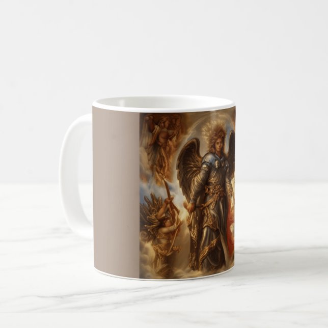 Mug Angle De Protection En Armature Aquarelle (Devant gauche)