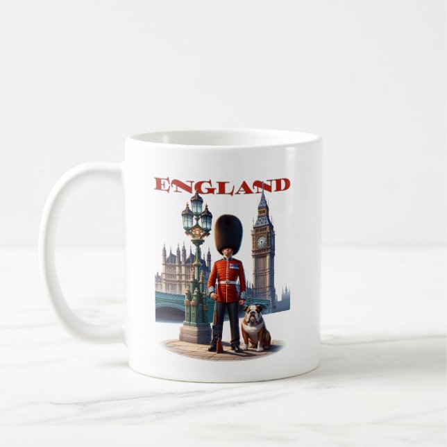 Mug Angleterre Buckingham Palace Guard et Bulldog (Gauche)