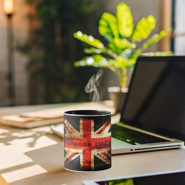 Mug Angleterre drapeau Londres vacances de voyage 4 no (Créateur téléchargé)