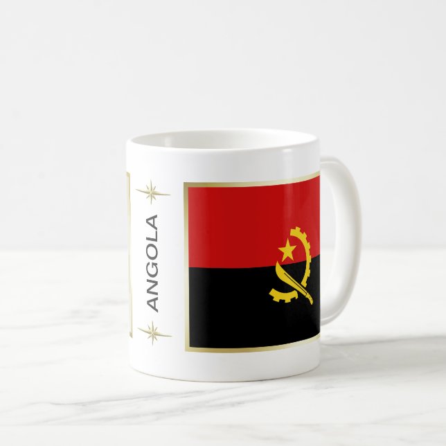 Mug Angola Drapeau + Plan de Musique (Devant droit)