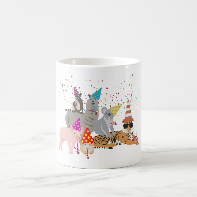 Mug Animaux - Beaux animaux ayant une fête (Centre)