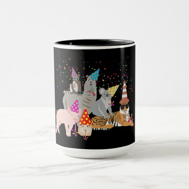 Mug Animaux - Beaux animaux ayant une fête (Centre)