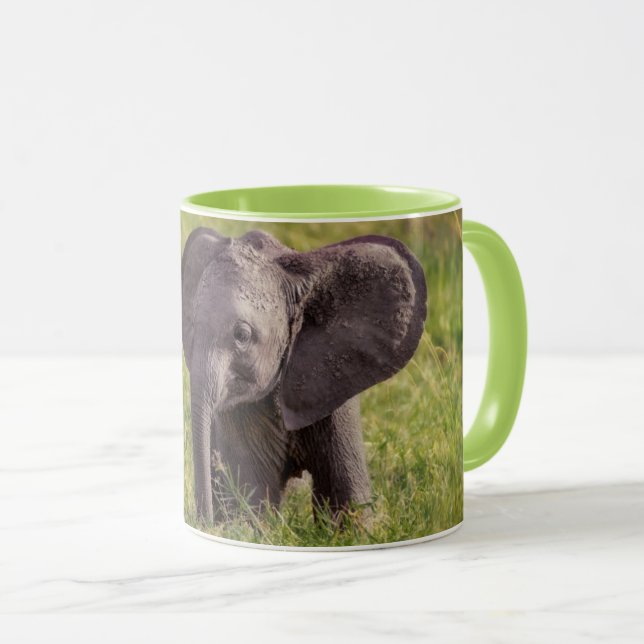 Mug Animaux de bébés cutest | Baby Elephant Kenya Afri (Devant droit)