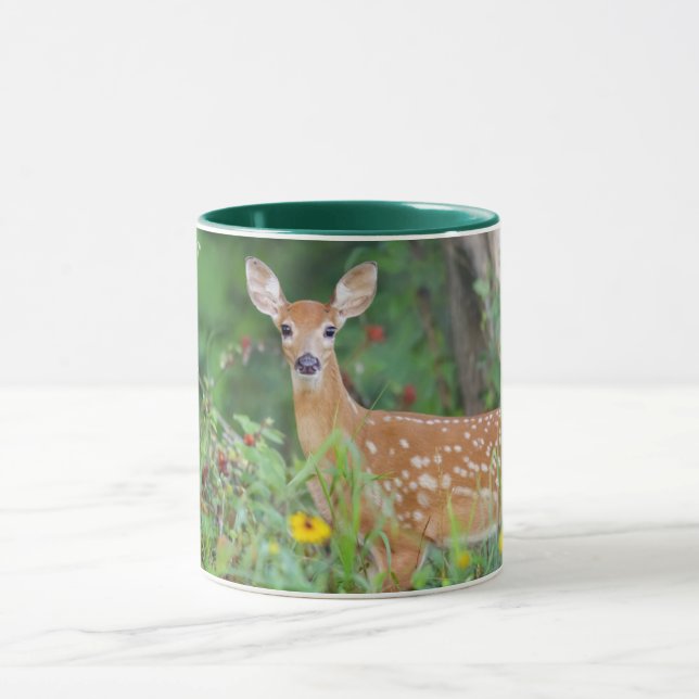 Mug Animaux de bébés cutest | Cerf à queue blanche dan (Centre)