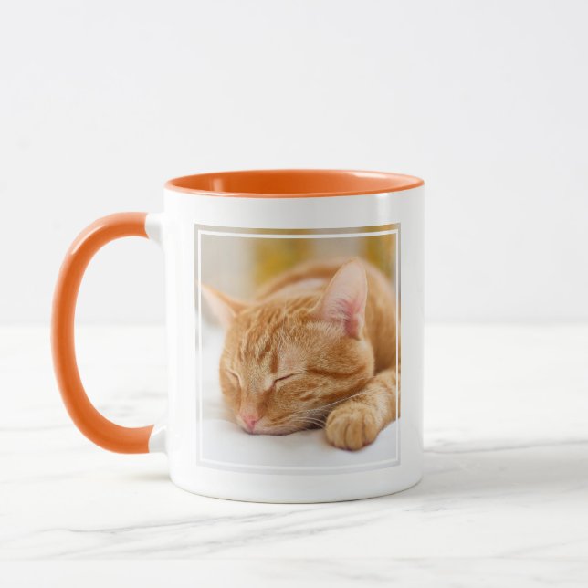 Mug Animaux de bébés cutest | Chat de gingembre dorman (Gauche)