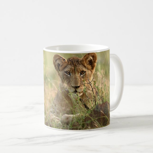 Mug Animaux de bébés cutest | Cute Baby Lion Cub (Devant droit)