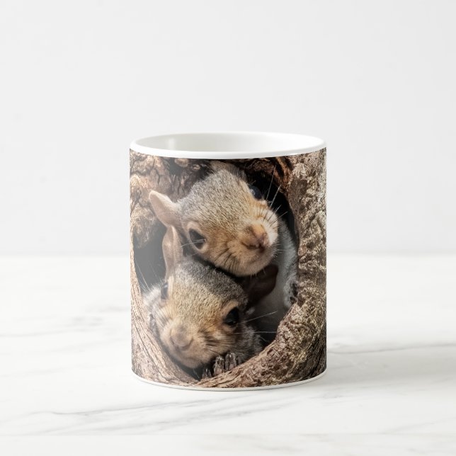 Mug Animaux de bébés cutest | Deux jeunes écureuils (Centre)