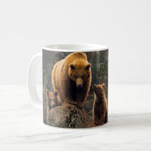 Mug Animaux de bébés cutest   Famille d'ours Brown