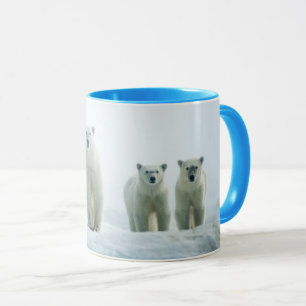 Mug Animaux de bébés cutest Trois jeunes ours polair