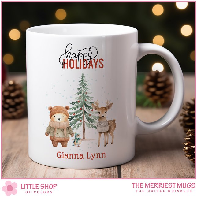 Mug Animaux de bois personnalisés Noël (Créateur téléchargé)