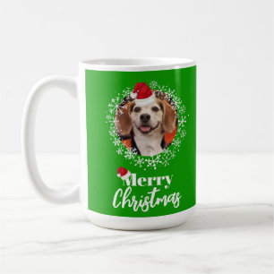 Mug Animaux de compagnie Photo Red Santa Hat Feux de n