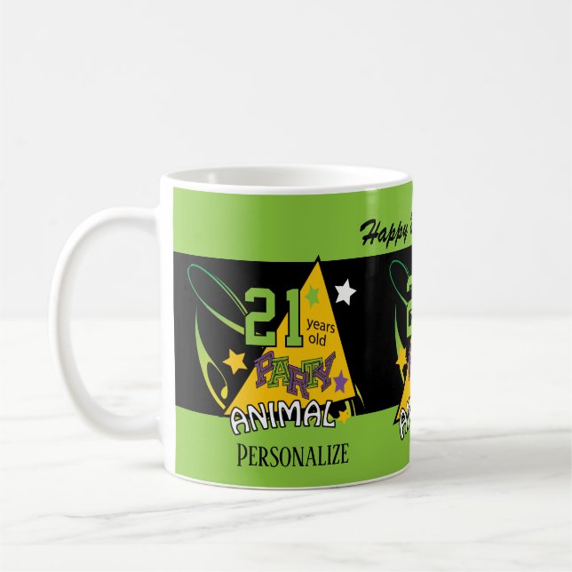 Mug Animaux de fête de 00 ans (Gauche)