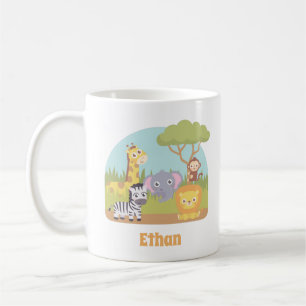 Mug Animaux de safari sauvages mignons pour enfants pe