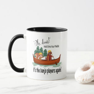 Mug Animaux drôles dans un canoë, café de joueurs de
