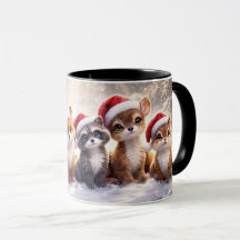 Animaux mignons de Noël Vacances