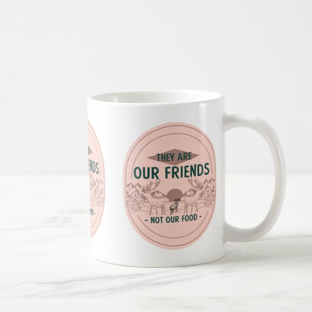 Mug Animaux Nos amis Pas de nourriture Drôle Amoureux  (Droite)