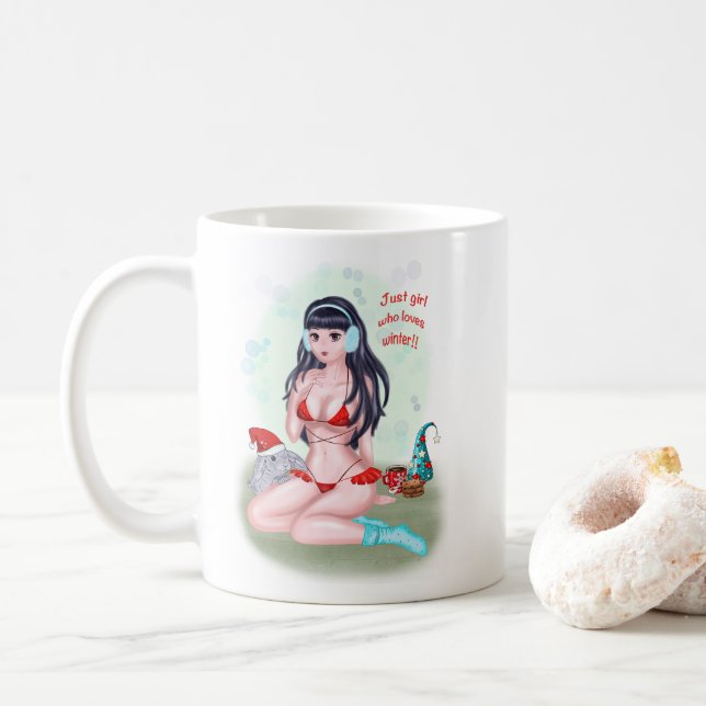 Mug anime de Noël ! Impression vive ! (Avec donut)
