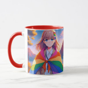 Mug Anime Girl avec LGBTQIA+ Cape