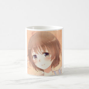 Mug Anime jeune brune brune fille
