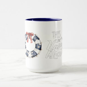 Mug Anneau flottant Lieu heureux Arc Rouge Blanc Bleu