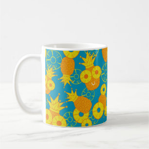 Mug Anneaux d'ananas et d'ananas. Pat à gribouillis