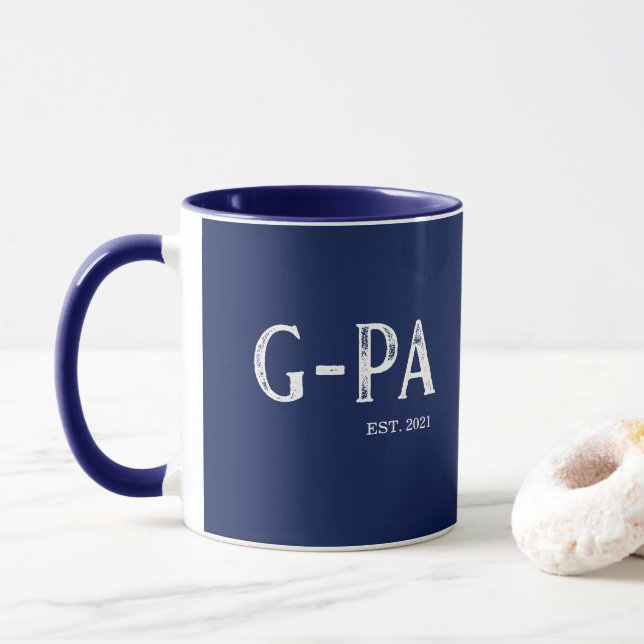Mug Année Blue G-Pa de la Marine (Avec donut)