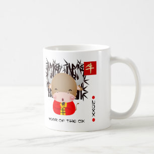 Mug Année chinoise du boeuf Cadeau personnalisé Ann
