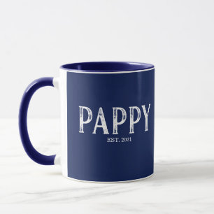 Mug Année de création de Pappy bleu marine