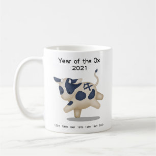 Mug Année de l'Ox Cute Zodiac Animal 2021