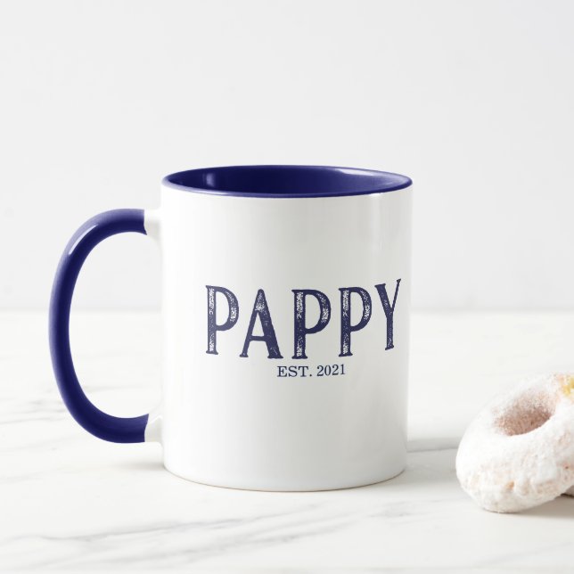 Mug Année de ponte bleue établie (Avec donut)