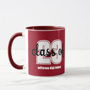 Mug Année de remise des diplômes personnalisée et nom 