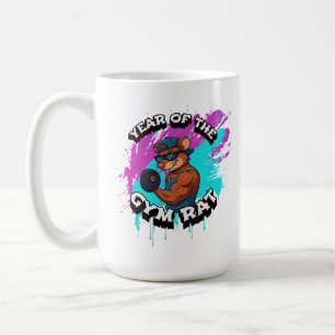 Mug Année du design de carte de sport drôle de rat de