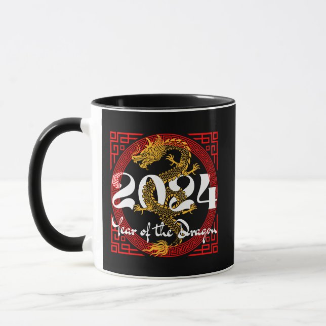 Mug Année du Dragon 2024 Zodiac chinois (Gauche)