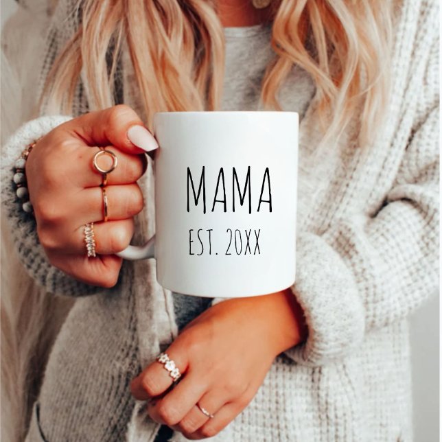 Mug Année maman Établir moderne fête des mères Cadeau (Créateur téléchargé)
