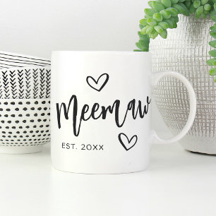 Mug Année Meemaw Grandma établie