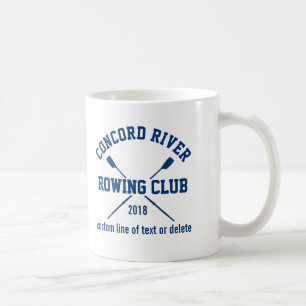 Mug Année personnalisée de nom d'équipe d'avirons d
