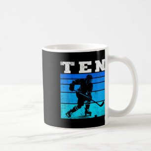 Mug Anniversaire 10 ans Hockey sur glace Garçons Dix H