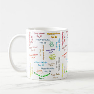 Mug anniversaire 21 décembre