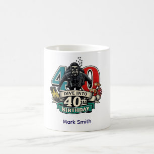 Mug Anniversaire 40 ans plongée