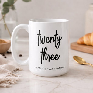 Mug anniversaire 425ml Âge personnalisé écriture