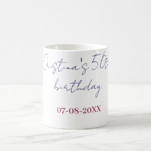 Mug anniversaire 50 ans anniversaire mariage ajouter n