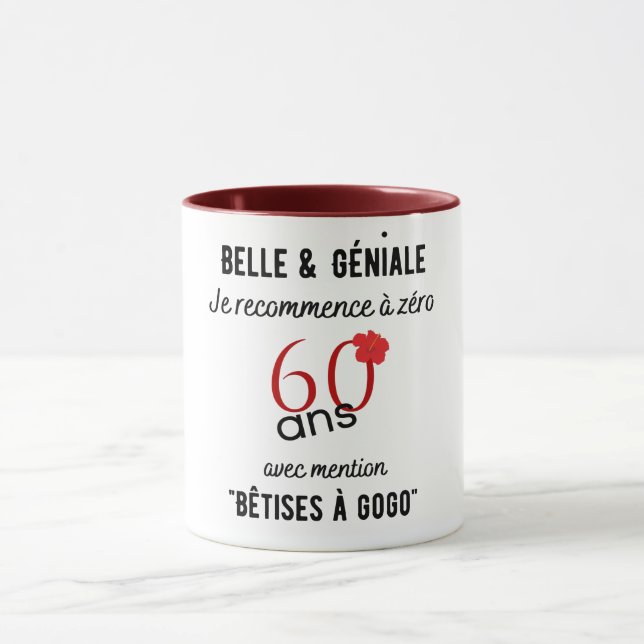 Mug anniversaire 60 ans (Centre)